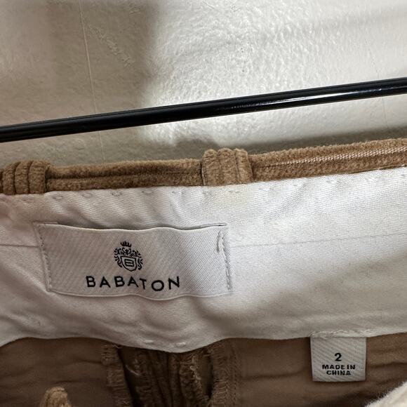 BABATON x ARITZIA Pleated Corduroy Pant Chestnut Brown Sz 2 $148 {3C42} - Picture 5 of 6